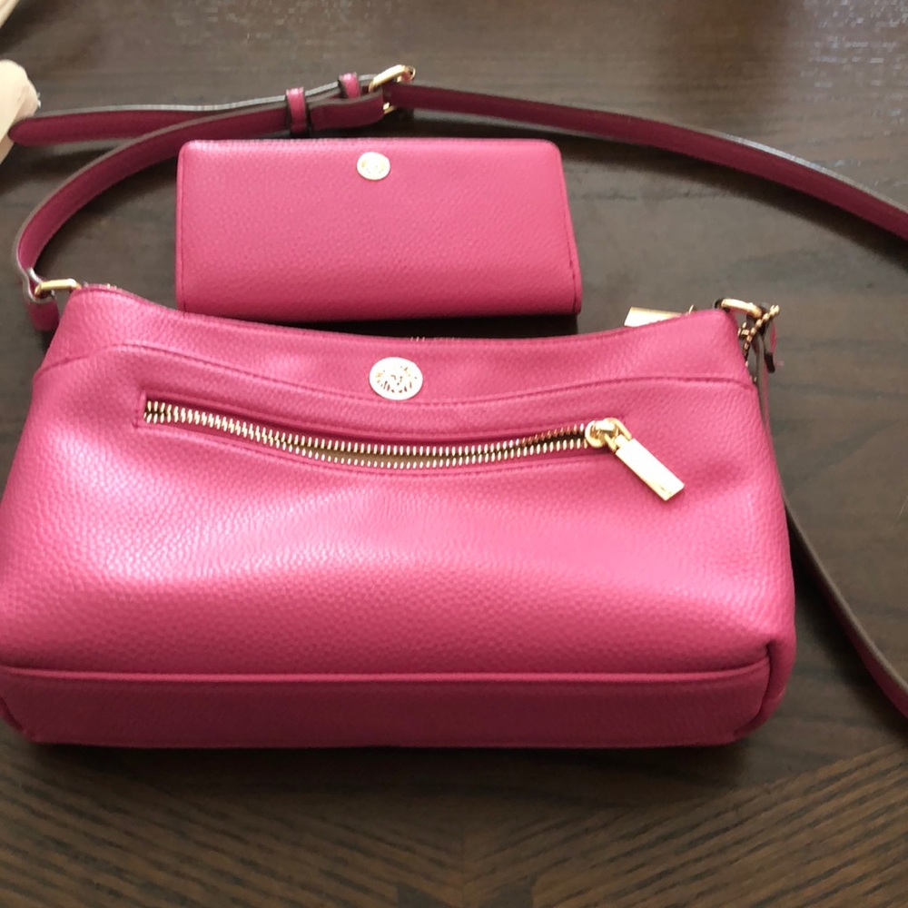 Anne Klein pocket book plus matching wallet.  Nearly new. excellent condition